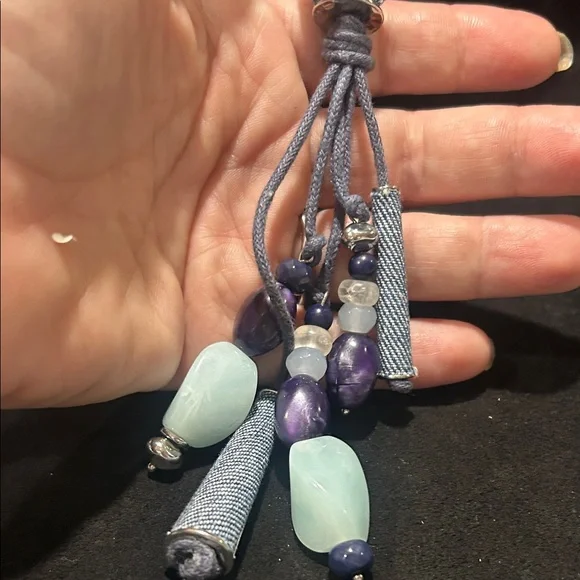 Christopher & Banks Blue and Silver Beaded Necklace - Picture 12 of 15